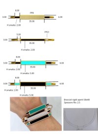 Multicoloured Brass Cuff Bracelet Set