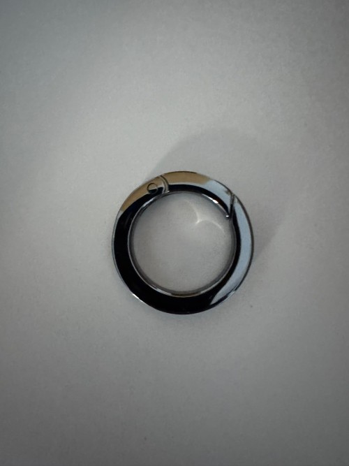 Black and Polished Silver Brass Snap Hook