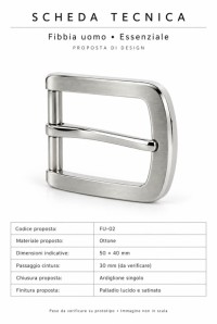 Men’s Zamak Belt Buckle with Satin Palladium Finish