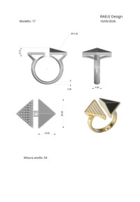 Geometric Brass Statement Ring