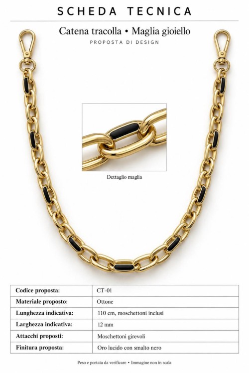 Luxury Brass Shoulder Strap for Handbags