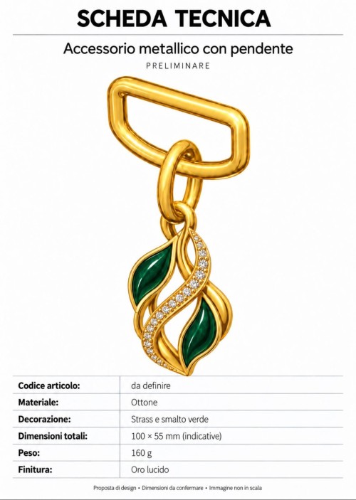 Luxury Brass Handbag Pendant